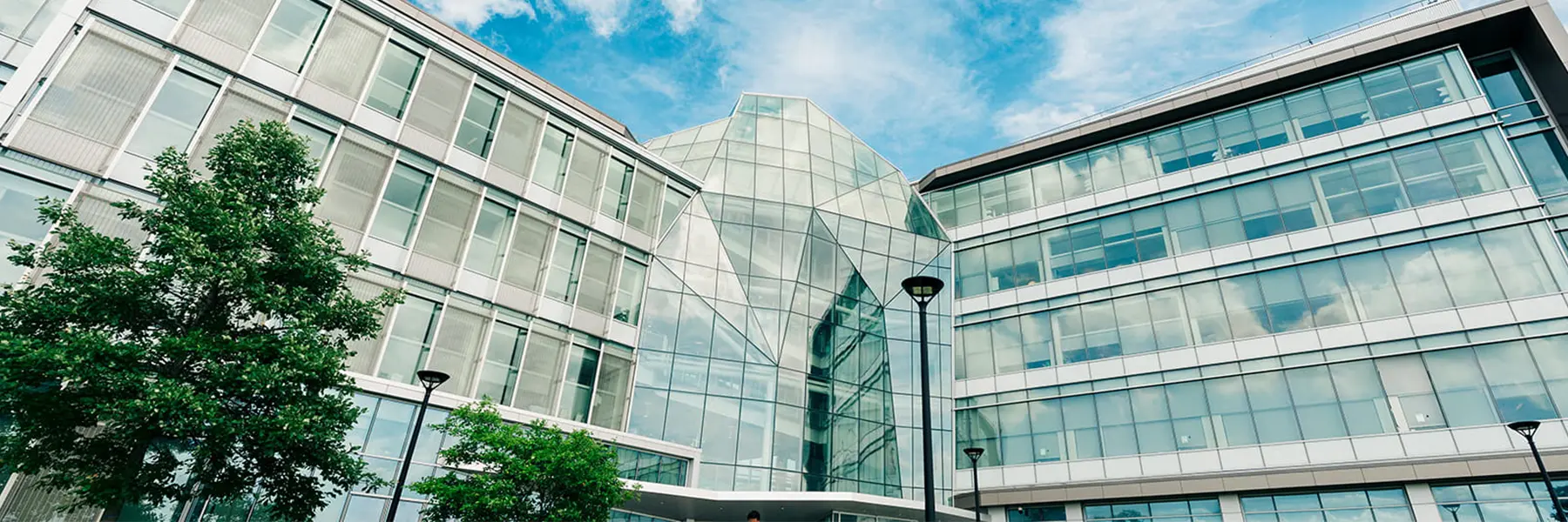 Integrated Sciences Complex at sunrise.
